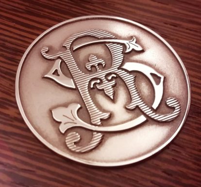 Monogramm Münze Silber