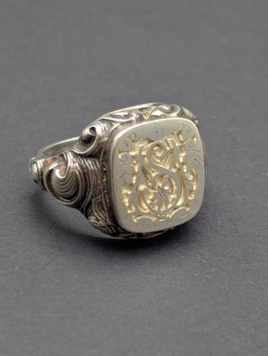 Siegel Ring Monogramm SM MS Siegelring Monogramm